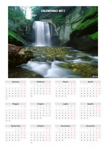 Calendario 2011 paesaggio cascate