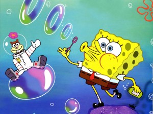 Spongebob e le bolle di sapone sfondi desktop gratis wallpapers free