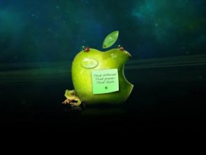 Sfondi desktop Mac Apple wallpapers gratis - green apple