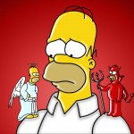 Sfondi desktop The Simpson wallpapers gratis - angel and devil