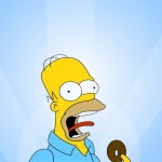 Sfondi desktop The Simpson wallpapers gratis - homer e la ciambella