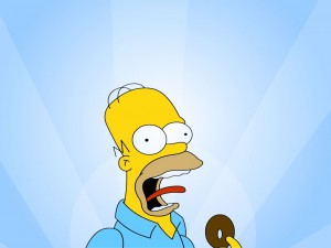 Sfondi desktop The Simpson wallpapers gratis - homer e la ciambella