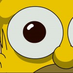 Sfondi desktop The Simpson wallpapers gratis - homer eye