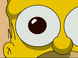 Sfondi desktop The Simpson wallpapers gratis - homer eye