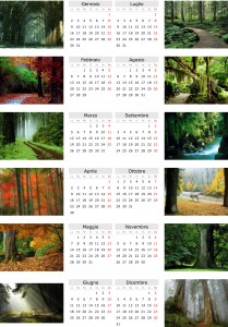 Calendario 2012 foreste