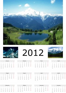 Calendario 2012 montagne