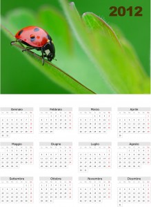 Calendario 2012 - Coccinella porta fortuna