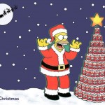 Sfondi desktop Natale - Homer simpson