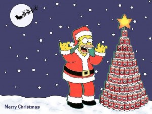 Sfondi desktop Natale - Homer simpson