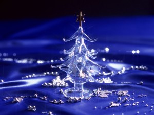 Sfondi desktop Natale - wallpapers gratis - blue vetro albero di natale