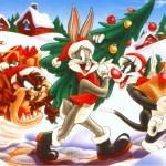 Sfondi desktop Natale - wallpapers gratis - bugs bunny