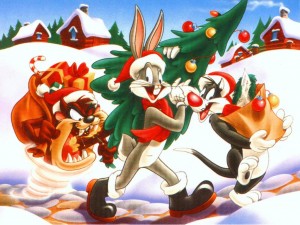 Sfondi desktop Natale - wallpapers gratis - bugs bunny