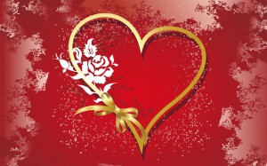 Sfondi desktop San Valentino wallpapers free - cuore regalo