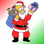 Sfondi natale - wallpapers natale - babbo natale homer