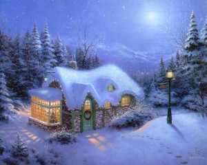 Sfondi natalizi - wallpapers natale - casa nella neve