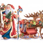 Natale sfondi gratis - wallpapers natalizi - babbo natale e le renne