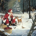 Sfondi babbo natale e gli animali