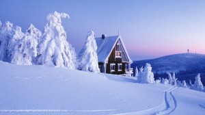 Sfondi desktop neve in montagna - wallpapers casetta innevata