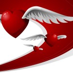 Sfondi desktop San Valentino - wallpapers cuore con ali