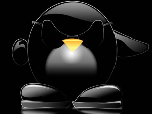 Sfondi desktop linux - wallpapers tux black