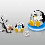 Sfondi desktop linux - wallpapers tux famiglia