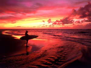 Sfondi desktop surf gratis - tramonto