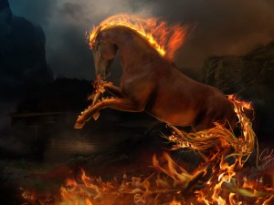 Sfondi desktop fuoco HD - cavallo di fuoco