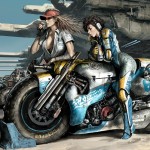 Sfondi desktop HD - motocicliste cartoon