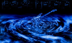 Sfondi desktop HD blu - chitarra elettrica d'acqua