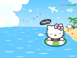 Sfondi desktop Hello Kitty al mare