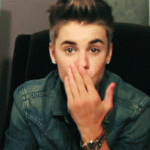 Gif animate Justin Bieber bacio