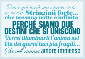 Frase d'amore stringimi forte