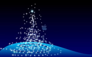 Sfondo di Natale per desktop Mac apple blu