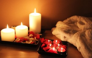 Sfondi romantici candele relax e benessere HD