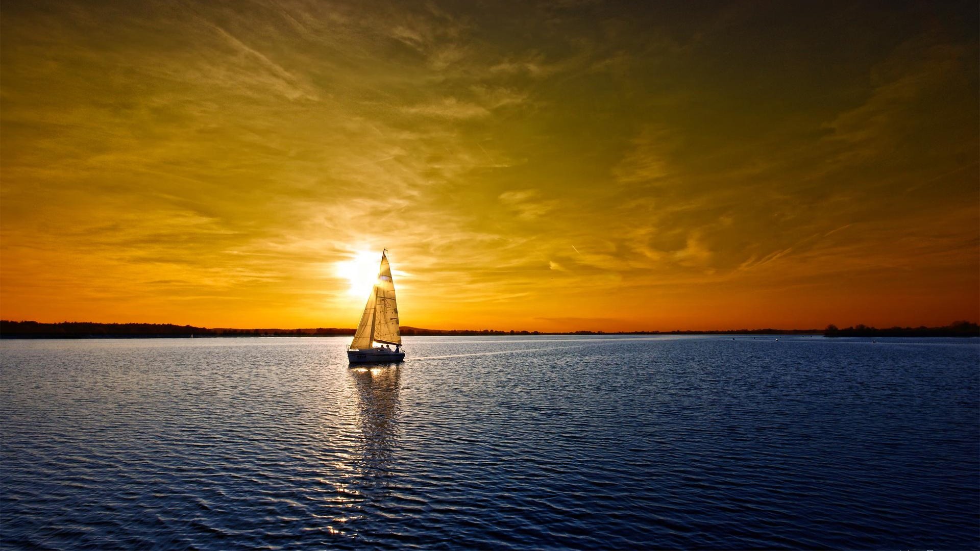 Sfondi Hd Barca A Vela Al Tramonto Wallpapers Sfondi E Foto Desktop Gratis