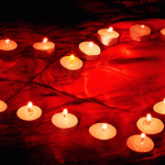 Gif romantica - candele a cuore