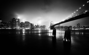 Sfondi desktop in bianco e nero HD - Cran bridge New York