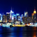 Sfondi luci notturne HD città New York