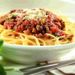 Sfondo spaghetti alla bolognese