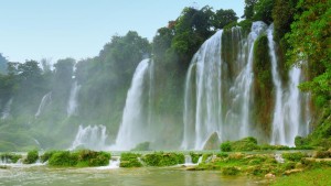 Sfondo paesaggio e cascate bellissime