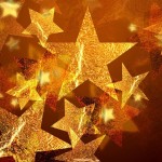 Sfondo Natale gratis per desktop - stelle dorate