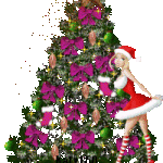 Gif albero di natale con folletta