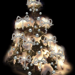 Gif albero di natale con luci calde