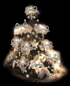 Gif albero di natale con luci calde