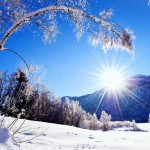 Sfondo inverno in montagna