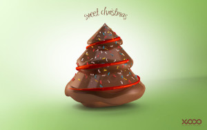 Sfondo dolce di natale albero di cioccolato