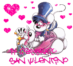 Gif animata buon San Valentino a fumetti